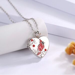 Angel Cardinal Locket Necklace